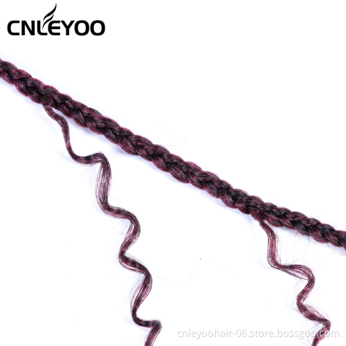 Factory 18" Bohemian Box Braids Bohemian Crochet Hair (12 Roots/piece) Curly End Crochet Box Braiding Hair Extension for Women